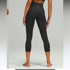 Lululemon Align High-Rise Crop 23" Aqueous Emboss Black